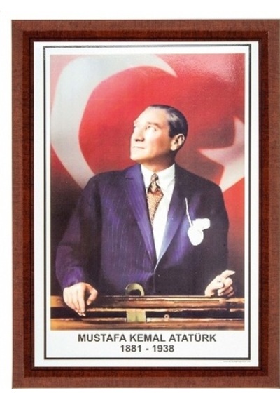 Atatürk Portresi Lamine Çerçeve İnter Pano 35 x 50CM
