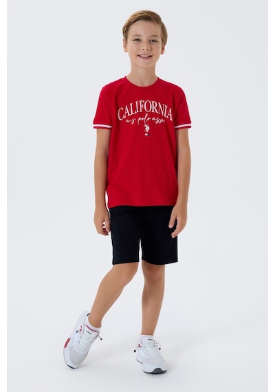 U.s. Polo Assn. Erkek Çocuk Kırmızı Bermuda Takım Us2426-c-v2 Kırmızı