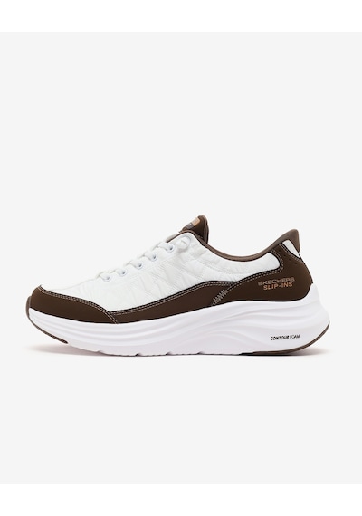 Skechers Contour Foam-cozy Fıt Erkek Beyaz Siyah Kirmizi Spor Ayakkabı 232619 Wbr