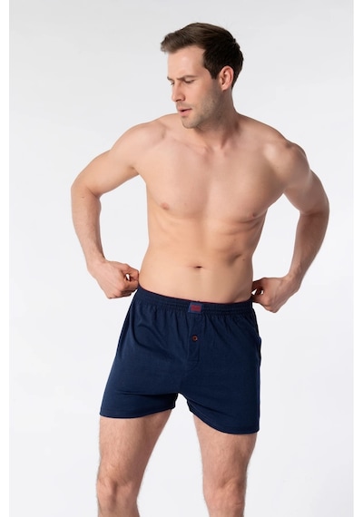Erkek Karışık Renk 12'li Paket Penye Düğmeli Boxer KARIŞIK