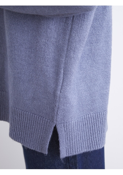 Lcw Modest Mavi Dik Yaka Oversize Kadın Triko Tunik Xl-2xl