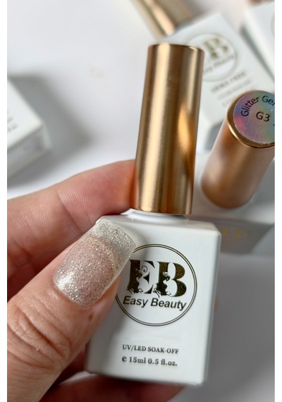 İnce Altın Rengi Simli Kalıcı Oje - Nail Art Oje - Tpo İçermez - Glıtter Gel Polısh G3 58-g3