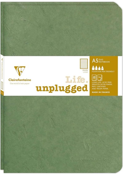 Clairefontaine My Essential Stapled A5 Çizgili Defter Fıstık Yeşili 733173c