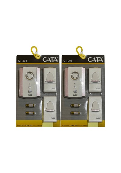 Cata Ct-203 Kablosuz Kapı Zili Pembe Desenli 2 Adet