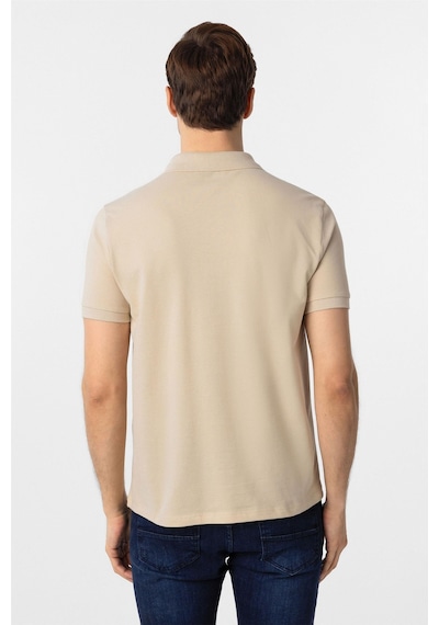 Süvari Bej Slim Fit Düz Polo Yaka Tişört