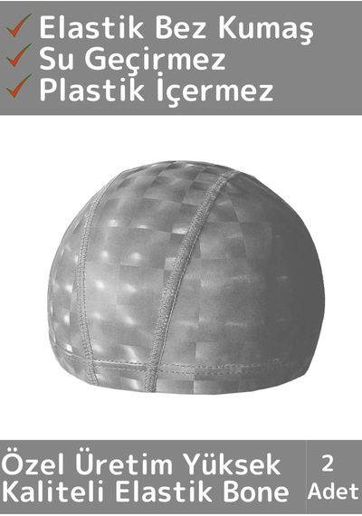 Özel Üretim Su Geçirmez Yüzücü Havuz Deniz Bonesi Elastik Bez Yüzme Şapkası Bone 2 Adet Çok Renkli