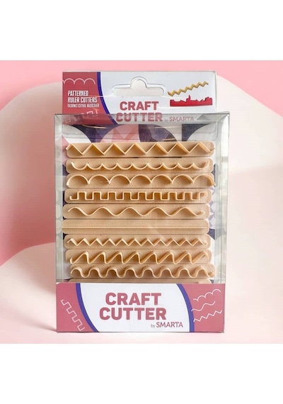 Smarta Craft Cutter Desenli Cetvel Kesiciler Hamur Ve Kil İçin