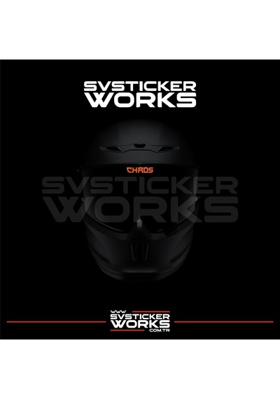 Chaos Vizör Sticker Kask Vizör Sticker Tüm Kasklar Uyumlu 1 Adet Turuncu