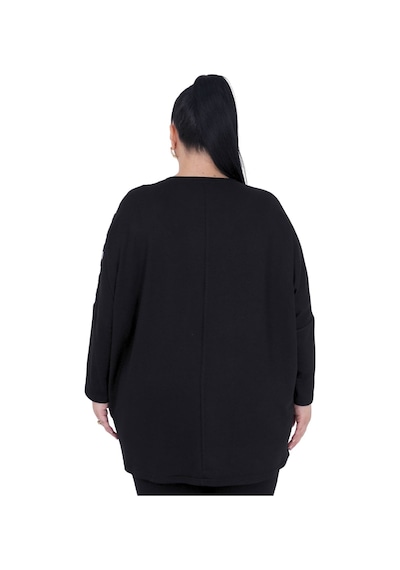 Kadın Büyük Beden Oversize Salaş Bluz Tunik Siyah