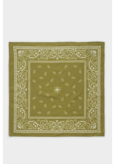 Defacto Kadın Desenli Pamuklu Bandana N7447az26smgn2 Yeşil-gn2