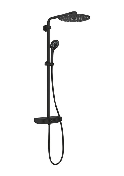 Grohe Euphoria Smartcontrol System 310 Duo Duvara Monte Termostatik Bataryalı Duş Sistemi Phantom Black - 22120kf0 Siyah