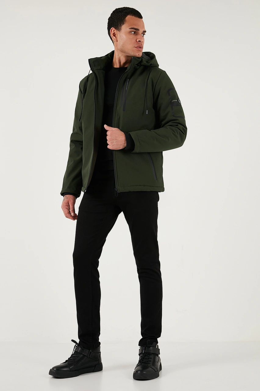 Buratti Regular Fit Çıkarılabilir Kapüşonlu Cepli Erkek Mont 497Albert Haki