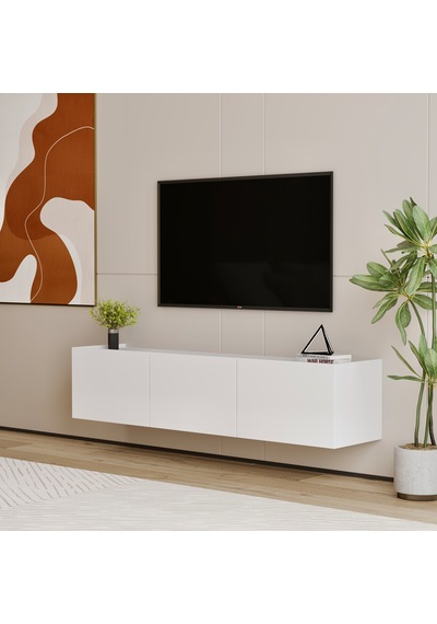 Hitit Tv Ünitesi 160 Cm 100% Mdf Beyaz