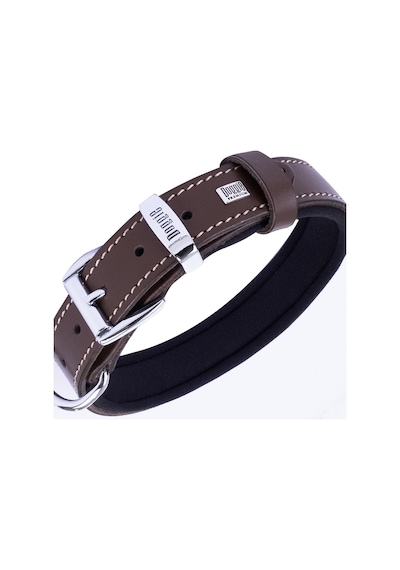 Doggie Konforlu Deri El Yapımı Köpek Boyun Tasması 2.5 x 37-45 CM Kahverengi