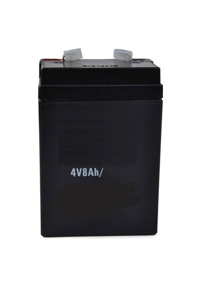Battery 4V 8Ah Akü Bakımsız Kuru Akü Elfeneri Aküsü Siyah