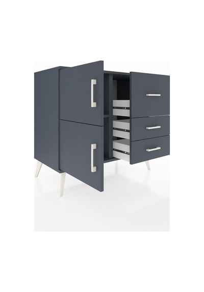Hyperion Şifonyer Tek Raflı 3 Çekmeceli 2 Kapaklı 88x44x80 Antrasit-antrasit Antrasit Hyperion Şifonyer Tek Raflı 3 Çekmeceli 2 Kapaklı 88x44x80 Antrasit-antrasit Antrasit