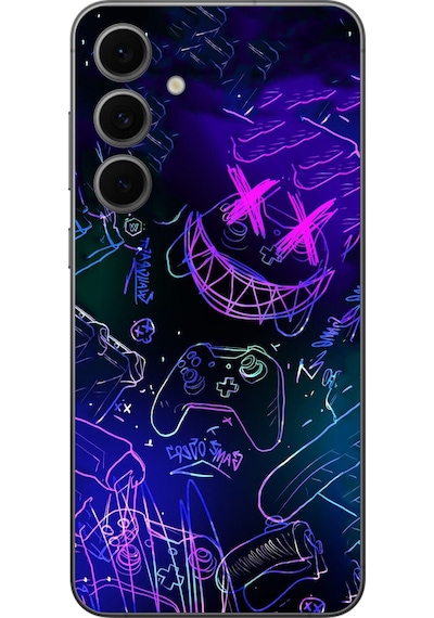 Samsung Galaxy S24 Fe Uyumlu Şeffaf Kılıf Graffiti 4 Tasarımlı