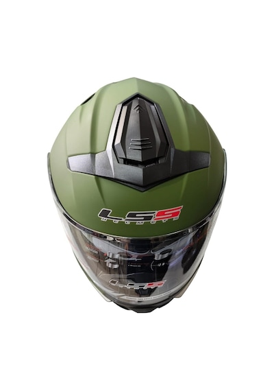 Ls5 Helmets Çeneden Açılır Kask Vizörlü Yeşil Gri
