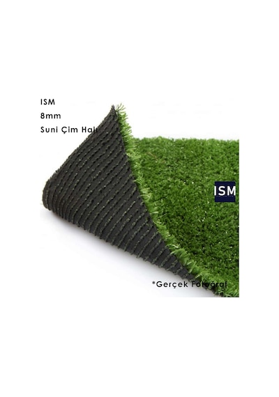 Ism - Suni Yapay Çim Balkon Halı - 8Mm - Yeşil Renk