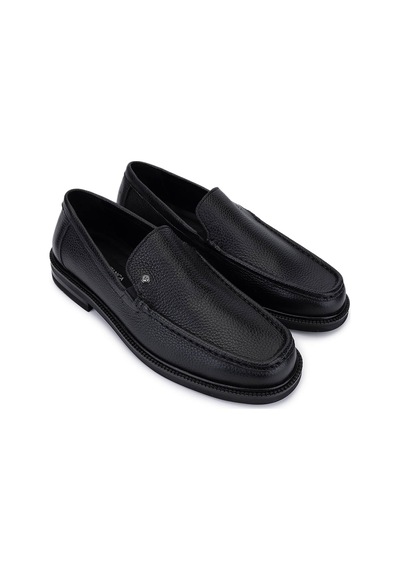 Tamer Tanca Erkek Hakiki Deri Siyah Floter Loafer Ayakkabı 1008 3500 Erk Ayk Sk25-26 Sıyah Fltr Siyah Floter