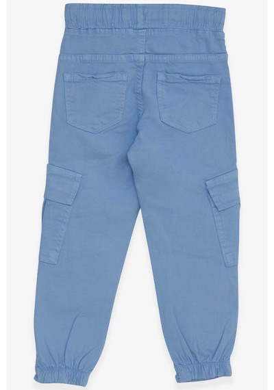 Breeze Erkek Çocuk Kot Pantolon Beli Lastikli Cepli 3-7 Yaş, Açık Mavi