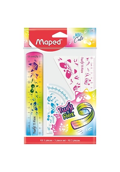 Maped - Çizim Seti Twıst'nflex Mını Cute- 3 Parçalı - Orijinal 981828 Çok Renkli