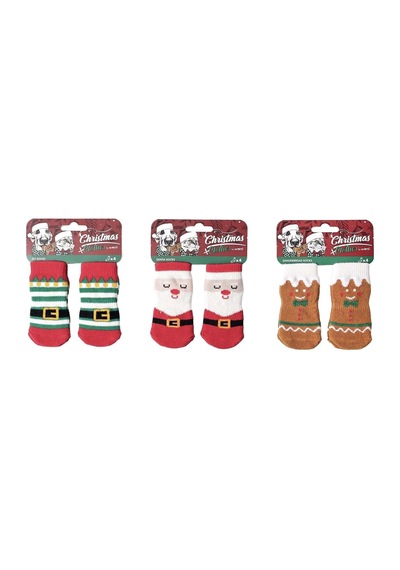 M-pets Christmas Gingerbread Kaymaz Tabanlı Çorap 4lü