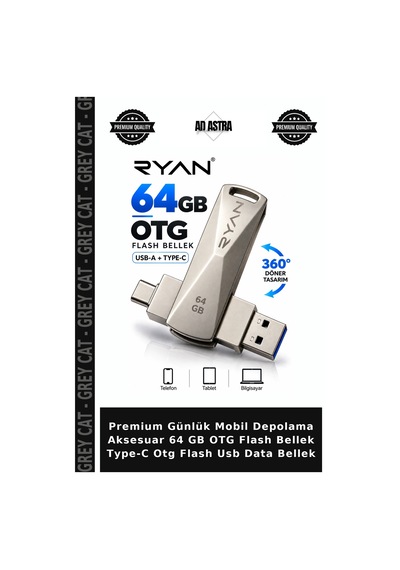 Premium Günlük Mobil Depolama Aksesuar 64 Gb Otg Flash Bellek Type-c Otg Flash Usb Data Bellek