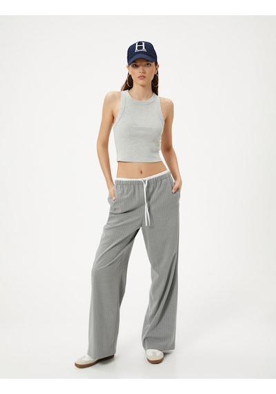 Koton Crop Basic Halter Yaka Atlet Ribanalı Pamuklu Slim Fit Kar Melanj 4sal30331ık Gri Melanj Koton Crop Basic Halter Yaka Atlet Ribanalı Pamuklu Slim Fit Kar Melanj 4sal30331ık Gri Melanj