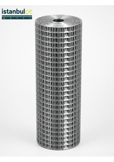 İstanbul Çit Metal Galvaniz Puntalı Tel 0,80 Mm 12x12 Mm Göz Aralığı Kaynaklı Bahçe Çiti Ve Kafes Teli