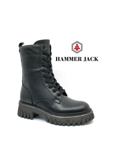 Hammer Jack 102-24640-z Sherly Uzun Postal Bot Hakiki Deri Kadın Bot Siyah