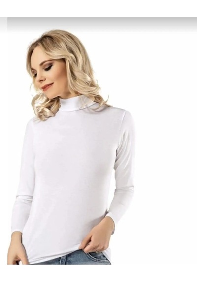 Kota 6226 Kadın Uzun Kollu Boğazlı Body Atlet Tekli beyaz