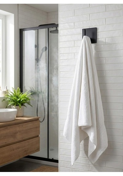 Lexroo Orret Home 2 Adet Tekli Yapışkanlı Mini Duvar Askısı Siy Siyah