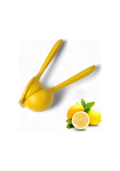 Paslanmaz Çelik Statik Boyalı Limon Ve Narenciye Sıkacağı Ergonomik Ve Dayanıklı 24cm Sarı Çok Renkli