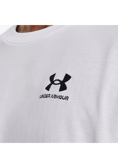 Under Armour Logo Emb Heavyweight Ss Erkek Beyaz T-shirt Düz 1373997 Beyaz