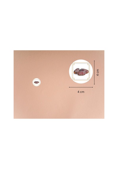 Hurma Etiketi Dates Yuvarlak Sticker Hajj Umre Mat Çıkartma Hediyelik 4 Cm 40 Adet Çok Renkli