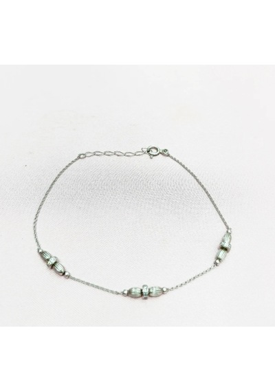 Oriental Kuyumculuk Jewellery Sade İnce Gümüş Bileklik Beyaz