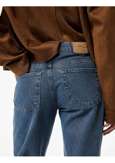 Koton Straight Fit Açık İndigo Kadın Jean Pantolon 7wal40009md