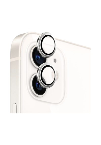 Safeus Safir Temperli Kamera Lens Koruyucu Apple Uyumlu iPhone 12 Ve Mini İle Beyaz