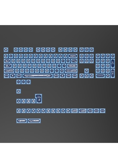 Mekanik Klavye Keycap -136 Tuşlu Mavi Opal Tuş Takımı