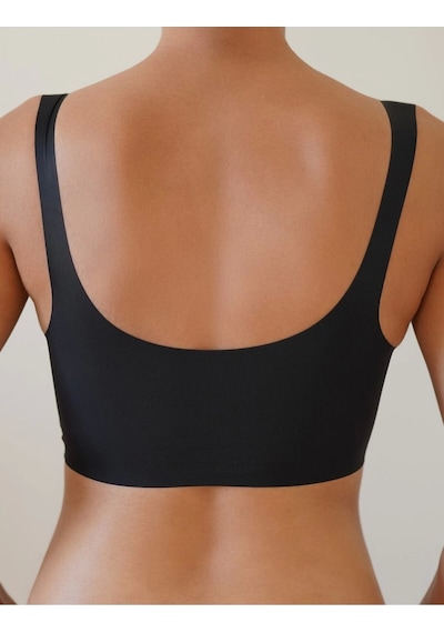 F.K Fk Lazer Kesim Pedli Seamless Bralet Sütyen Siyah Siyah