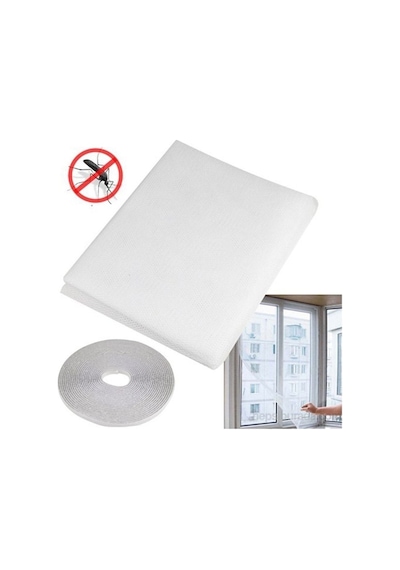 75cm X 125cm Beyaz Renk Sineklik Pencere 5 Metre Yapışkanlı Bant 75 X 125
