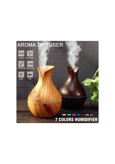Siyah Hava Nemlendirici Esansiyel Yağı Difüzör Aroma Buhar Makinesi 400 Ml
