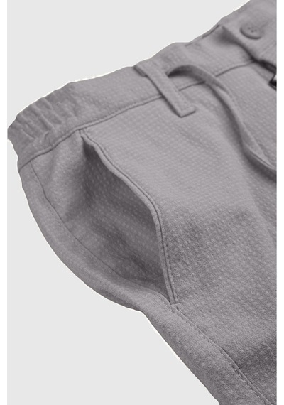 Rizzup Erkek Taş Likralı Gofre Kumaş Beli Lastikli İpli Slim Fit Günlük Pantolon 2600650