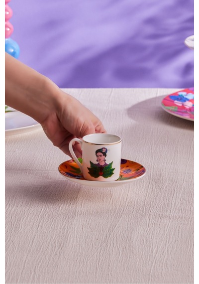 Karaca  Frida Kahve Fincanı Ve Tabağı Turuncu 90 Ml