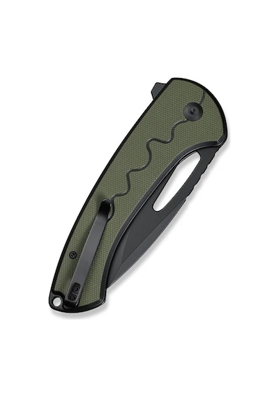 Sencut Squiggy Black / Green G10 Handle Black 9cr18mov Blade Kamp Çakı Yeşil