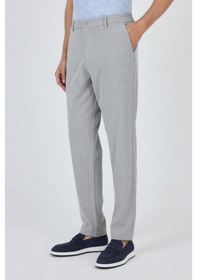 İmza Gri Esnek Yandan Cepli Casual Standart Fit Jogger Pantolon 1003250119 Gri