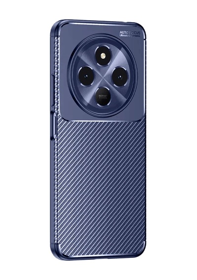 Uray Store Tecno Spark 30c Kılıf Auto Focus Karbon Kapak - Lacivert