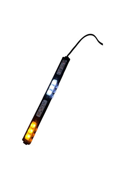 Polis Çakar Ip65 2835smd Kırmızı Mavi Sarı Beyaz Flaş Strobe Işıklar Aydınlatma Oto Araba Motor 200lm Led Dc 12v 12w 12 Göz Led 4 Renk 203x19mm