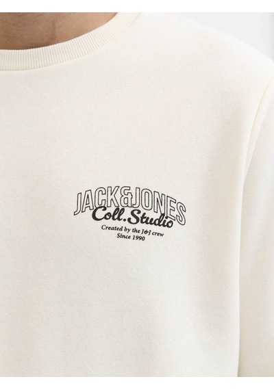 Jack & Jones Jjmakoto Beyaz Erkek Sweatshirt 12278601 Beyaz